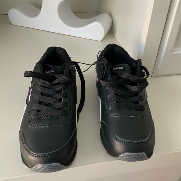 REEBOK Harman Black Iridescent Girls Youth Sneakers Size USA 1 BRAND NEW - Picture 3 of 11
